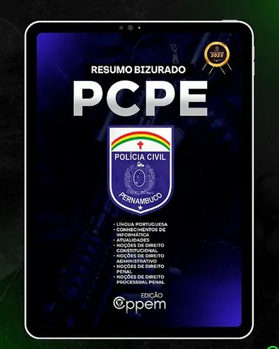 Capa do Resumo Bizurado PCPE em um tablet