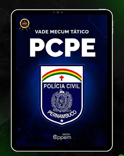 Capa do Vade Mecum Tático PCPE em um tablet